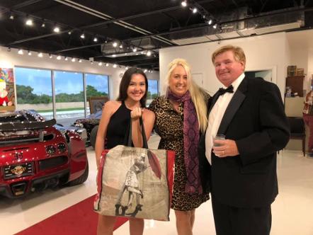 Celine Alva, Kolleen Poirier and Gary Thompson at The Auto Toy Store in Pompano Beach, FL June 2020 - Bugatti 2018