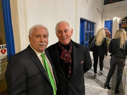 Gary Bonacci and Roger Stone at a Luxury Chamber event in Florida