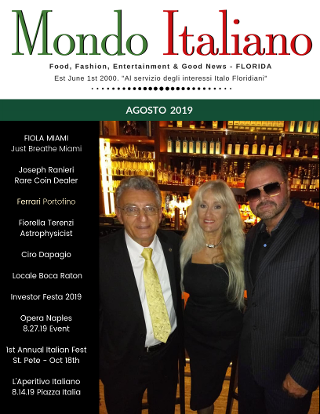 the mob king on mondo italiano magazine cover with fiorella terenzi and ciro dapagio joseph ranier of us rare coins and precious metals