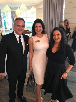 Peter Olstein, Honorable Judge Tarlika Navarro and Leah Olstein at Ritz Carlton Bal Harbour for South Florida Celebrity Fest 2019