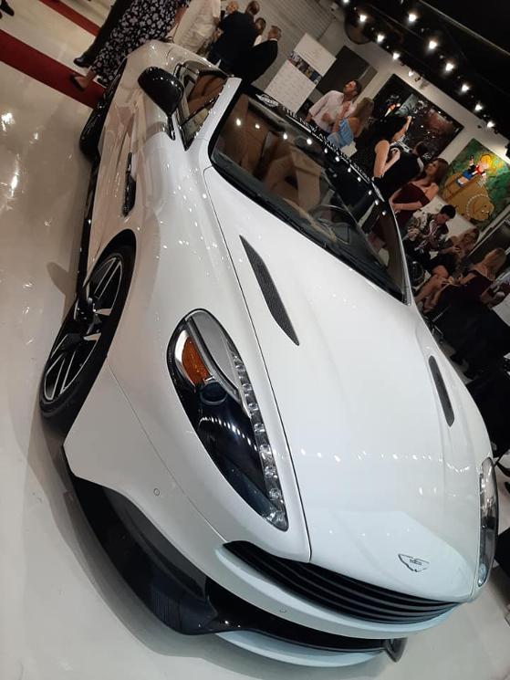 Frank Barbato's Aston Martin at The New Auto Toy Store June 2020 - Toby Rose Smith, Debbie Boches, RJ Hunt, Dr Khalilah Ali, Dave Iacovetti, Claude Luciani, Jonathan Frank