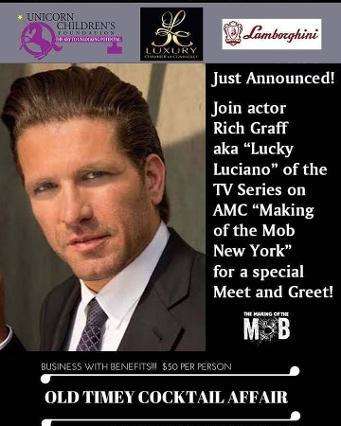 celebrity actor rich graff in boca raton florida at temper grille for unicorn childrens foundation