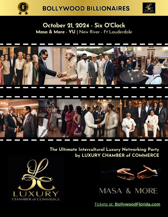 Luxury Chamber of Commerce event at Vu New River Fort Lauderdale October 21, 2024 Bollywood Billionaires