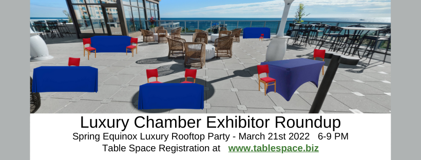 Luxury Chamber Exhibitor Tables