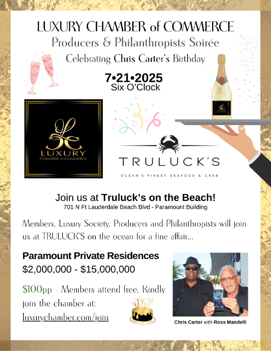 Producers and Philanthropists Soiree with Chris Carter and Leon Novembre