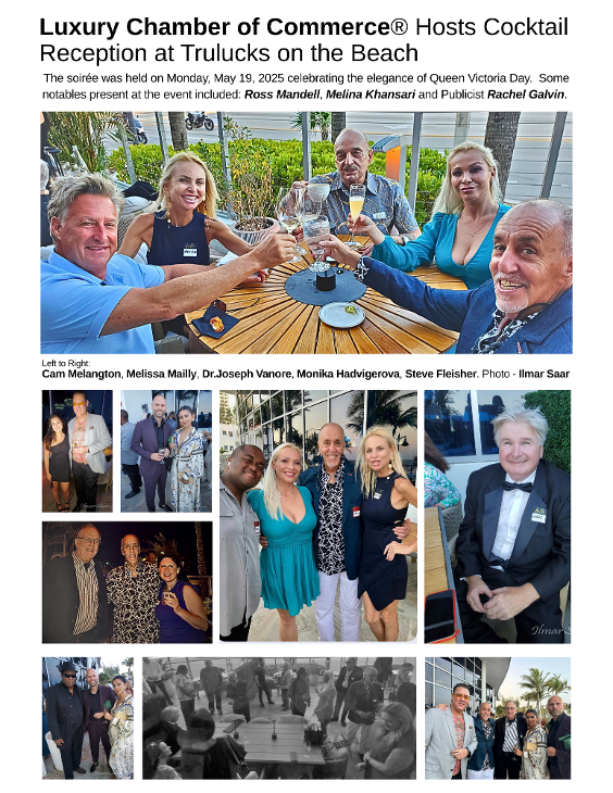 Celebrities Melina Khansari and Ross Mandell attend Luxury Chamber event at Truluck's in Fort Lauderdale, FL