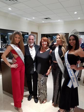 yaacov heller and beauty pageant winners at Luxury Chamber of Commerce event in Boca Raton, FL - South Florida Chapter