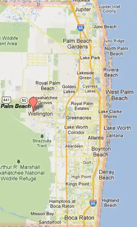 palm beach executives relocation map
